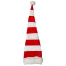 Lange Große Weihnachtsmütze Nikolausmütze Rot Weiß Santa Mütze Gestreift Neu