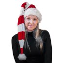 Lange Große Weihnachtsmütze Nikolausmütze Rot Weiß Santa Mütze Gestreift Neu