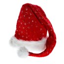 Große XXL Lange Weihnachtsmütze Nikolausmütze Glitzer Rot Santa Mütze Nikolaus