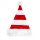 Weihnachtsmütze Nikolausmütze Weiß Rot Gestreift Plüsch Rand Nikolaus Mütze