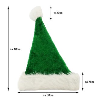 Produktbild von PARPAT Weihnachtsmütze 2er-Set, Plüsch Nikolausmütze Aus