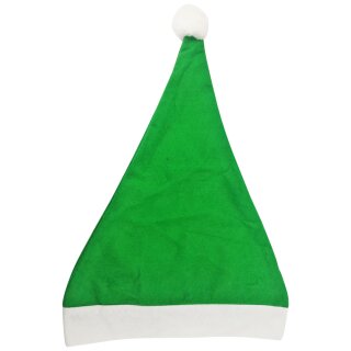 Weihnachtsmütze Nikolausmütze Grün Uni Schlicht Mütze