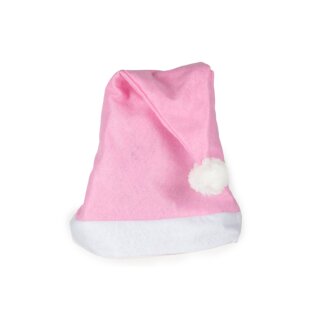 Weihnachtsmütze Nikolausmütze Pink Uni Schlicht Mütze