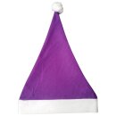 Weihnachtsmütze Nikolausmütze Lila Uni Schlicht Mütze