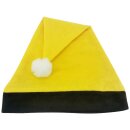 Weihnachtsmütze Nikolausmütze Gelb Schwarz Uni Schlicht Mütze