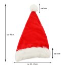 Baby Weihnachtsmütze Mütze Nikolausmütze Plüsch Rand Rot 0-6 Monate Fellrand